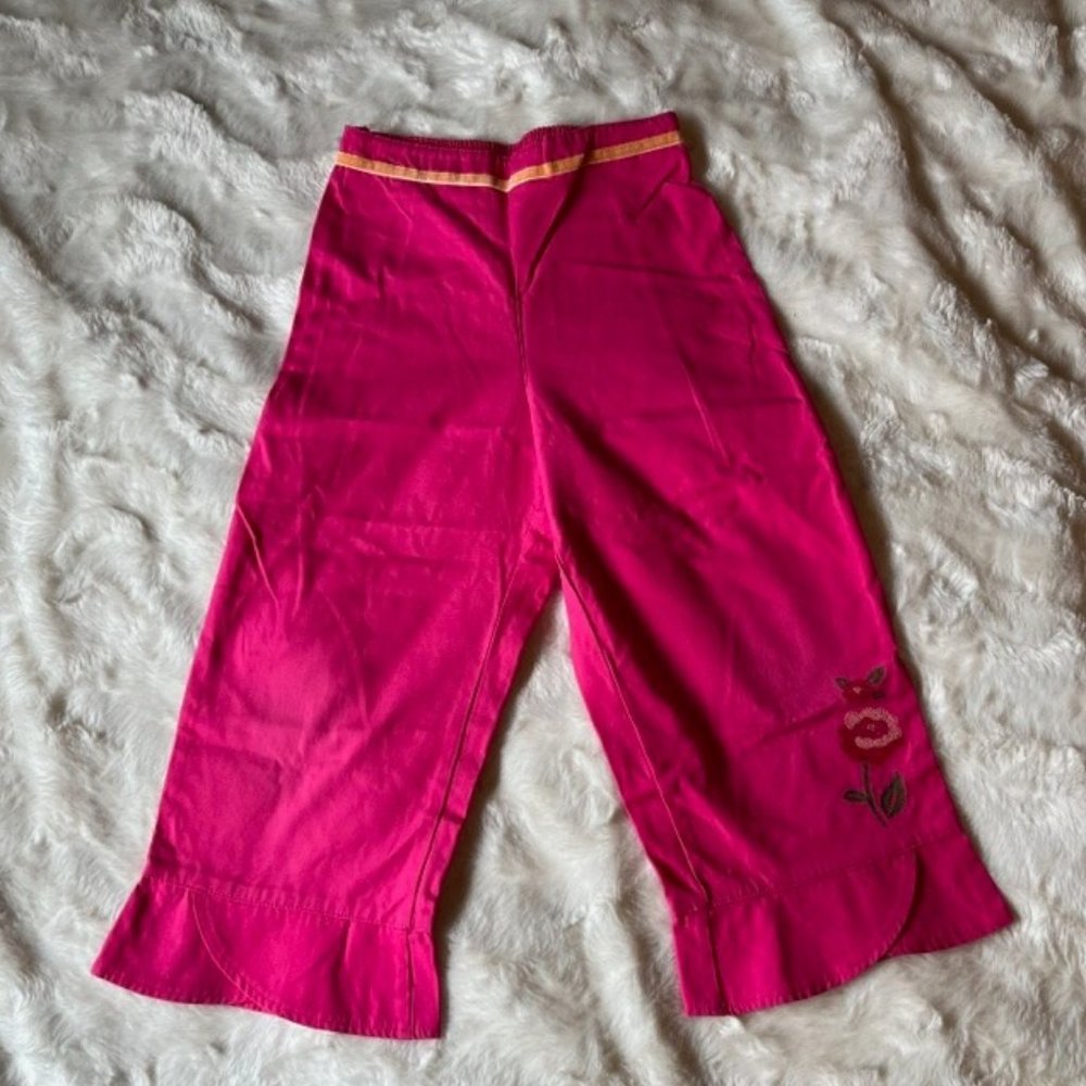 Please Mum Mercury Fuchsia Capri Pants Girls Size L 8 NWOT Made in Canada